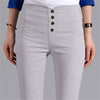 Button Leggings Skinny Leggins Women Pencil Trousers Plus Size High Waist Legging Slim Ladies Pantalones Female Clothes