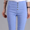 Button Leggings Skinny Leggins Women Pencil Trousers Plus Size High Waist Legging Slim Ladies Pantalones Female Clothes