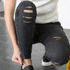Summer Style White Hole Torn Leggings Women's Pants High Waist Femme For Women Skinny Black Casual Pants High Quality