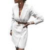 VITIANA Black Long Blazer Women Spring 2023 Female Long Sleeve Butuuons Office Work White Blazers and Jackets Femme OL Outerwear