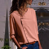 Women Elegant Office Blouse Tops Ladies 2022 Summer Autumn Black 3/4 Sleeve Loose Fashion Blusa Female Casual Shirts
