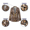 VONDA Women Leopard Printed Long Sleeve Suit Blazer Veste Femme Autumn Winter Casual Lapel Collar Button Up Coats Femme Overcoat