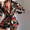 VONDA Women OL Lady Blazer 2022 Sexy Lapel Collar Button Up Casual Suits Blazer Long Sleeve Printed Veste Femme Coats Femininas