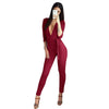 casual fashion overalls deep v neck suede belt bodycon jumpsuit romper Bodie Autumn fitness women party jumpsuits