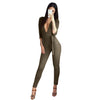 casual fashion overalls deep v neck suede belt bodycon jumpsuit romper Bodie Autumn fitness women party jumpsuits