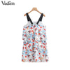 sexy geometric print mini dress ruffled sleeveless straps backless female basic summer fashion dresses Vestidos QA107