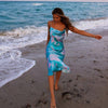 Vamos Todos 2022 Summer  Pink Printing Camis Top Sexy Slip Dresses Party Club Backless Women Clothes Office Elegant Dress