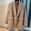 Vangull 2022 Autumn Blazer Women Single Breasted Oversized Suit Jacket Office Ladies Loose Plus Size Long Sleeve Out Wear Blazer