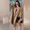 Vangull 2022 Autumn Blazer Women Single Breasted Oversized Suit Jacket Office Ladies Loose Plus Size Long Sleeve Out Wear Blazer