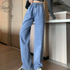 Varofi High-waisted jeans women's loose, straight, floor-length pants woman jeans y2k jeans baggy jeans women high waisted jeans