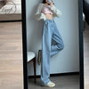Varofi High-waisted jeans women's loose, straight, floor-length pants woman jeans y2k jeans baggy jeans women high waisted jeans