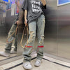 Varofi Ripped jeans ladies high street hiphop high waist straight leg pants ripped jeans for women y2k pants jeans for women