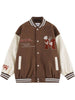 Varsity Baseball Bomber Jacket Men Embroidery Rose Floral Letter Patchwork Jacket 2023 Harajuku Hip Hop Casual Coats Streetwear