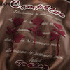Varsity Baseball Bomber Jacket Men Embroidery Rose Floral Letter Patchwork Jacket 2023 Harajuku Hip Hop Casual Coats Streetwear