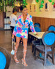 Vavcy 2022 spring tie dye front button up notched OL blazer