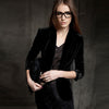 Velvet Casual Blazer Women Autumn Slim Fit Elegant Basic Womens Blazers Blouson Vogue Runway Office Jacket Woman Coat X60031