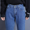 Velvet Jeans Pants For Women Winter Wear Mom Straight Denim Pants With Fleeces Ladies Thick Warm Female Pencil Denim Trousers