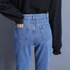 Velvet Jeans Pants For Women Winter Wear Mom Straight Denim Pants With Fleeces Ladies Thick Warm Female Pencil Denim Trousers