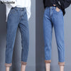 Velvet Jeans Pants For Women Winter Wear Mom Straight Denim Pants With Fleeces Ladies Thick Warm Female Pencil Denim Trousers