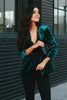 Velvet Woman Coat Autumn Winter Blazer Woman European Style Office Lady Suits