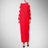Vestidos Plus Size New Real Natural Sashes Regular Solid Brief Lanon Ankle-length Straight Maxi Dress Autumn Brand Sleeve