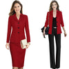 Womens Autumn Winter Notched Floral Lapel Pockets Buttons Wear to Work Office Business Outwears Jackets Top Blazer 10083
