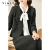 Vimly 2 PCS Suit Jacket Women 2023 Blazer OL Jackets and A-ling Skirt Female Clothes Set temperament Outfits V1225