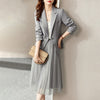 Vimly Skirt Suits Women 2023 Office Lady Temperament Delicate Slim Commuter Blazer Gauze Design A-line Skirt V5752