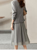 Vimly Skirt Suits Women 2023 Office Lady Temperament Delicate Slim Commuter Blazer Gauze Design A-line Skirt V5752