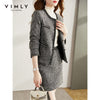 Vimly Winter Short Blazer Elegant Office Lady Tweed Jacket High Waist A-line Mini Skirt Retro Female Two Piece Set F9229