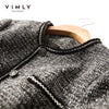 Vimly Winter Short Blazer Elegant Office Lady Tweed Jacket High Waist A-line Mini Skirt Retro Female Two Piece Set F9229