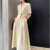 Vintage 2 Piece Set Dress Female Office Lady 2022 Summer French Cute Midi Dress Women Korean Style High Street Sundress Elegant