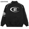 Vintage Baseball Jackets Streetwear Hip Hop Embroidery Letter Racing Jacket Harajuku Varsity Casual Racer Bomber Coats