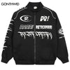 Vintage Baseball Jackets Streetwear Hip Hop Embroidery Letter Racing Jacket Harajuku Varsity Casual Racer Bomber Coats