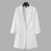 Vintage Blazers Womens British Style Simple Solid Long Sleeve Casual Loose Lady Outerwear Fashionable Single Breasted Femme