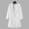 Vintage Blazers Womens British Style Simple Solid Long Sleeve Casual Loose Lady Outerwear Fashionable Single Breasted Femme