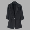 Vintage Blazers Womens British Style Simple Solid Long Sleeve Casual Loose Lady Outerwear Fashionable Single Breasted Femme