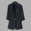 Vintage Blazers Womens British Style Simple Solid Long Sleeve Casual Loose Lady Outerwear Fashionable Single Breasted Femme