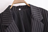 Vintage Casual 2022 Autumn Woman Out Wear Slim Striped Loose Blazer Suit Coat Office Ladies Chic Top