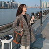 Vintage Casual Women'S Green Plaid Blazer Single Button Office Ladies Jacket Coat 2023 Double Breasted Long Sleeve Blaze