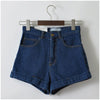 Vintage Denim Shorts Women High-Waist Rolled Hem Denim Shorts Girls Sexy Cuff Jeans Shorts Plus Size Girls' Street Wear C3627