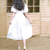 Vintage Elegant Dress Women Sweet Frence Designer Midi Revolve Dress Female Casual Puff Sleeve Solid Party Dress Summer 2022