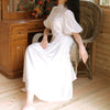 Vintage Elegant Dress Women Sweet Frence Designer Midi Revolve Dress Female Casual Puff Sleeve Solid Party Dress Summer 2022