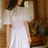 Vintage Elegant Dress Women Sweet Frence Designer Midi Revolve Dress Female Casual Puff Sleeve Solid Party Dress Summer 2022