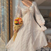 Vintage Fairy Dress Women Elegant Designer Chiffon Dress Long Sleeve French Party Midi Dress Casual Women's Clothing Spring 2022