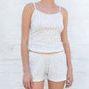 Vintage Floral Lace Cotton Sets Women Summer Sweet Cute Bow Camis Top And  Elastic Waist Sweatshorts  Casual Retro Two Piece Set
