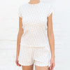 Vintage Floral Lace Cotton Sets Women Summer Sweet Cute Bow Camis Top And  Elastic Waist Sweatshorts  Casual Retro Two Piece Set