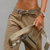 Vintage Grunge Punk Denim Jeans with Belt Mall Gothic Streetwear Jogger Trousers Dark Academia Cargo Pants Cuteandpsycho