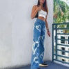 Vintage Heart Printed Y2K Baggy Jeans Women High Waist Harajuku Aesthetic Mom Jeans Denim Streetwear 90s Trousers