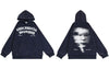 Vintage Hoodie Jacket Streetwear Y2K Grunge Hip Hop Letter Print Zip Punk Gothic Fleece Hooded Sweatshirt Coat Harajuku Loose